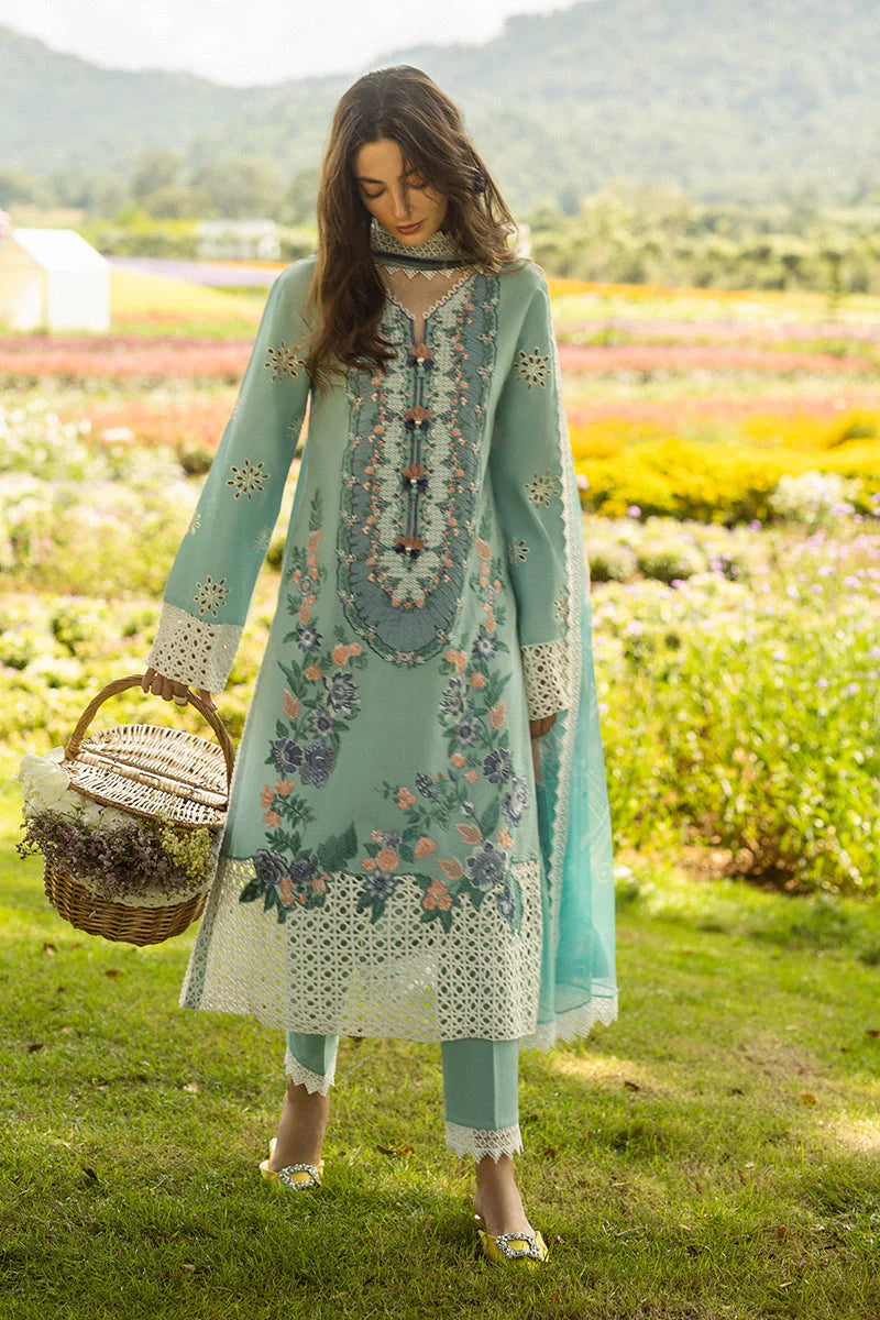 MUSHQ-3PC LAWN EMBROIDERED SHIRT WITH MONARK PRINT DUPATTA AND TROUSER-ADR-3742
