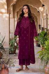 BATIK-3PC LAWN EMBROIDERED SHIRT WITH CHIFFON EMBROIDERED DUPATTA AND EMB TROUSER-ADR-4696