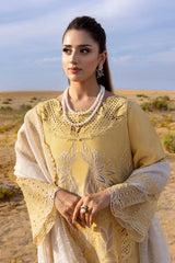 RANG RASIYA-3PC LAWN LASERCUTWORK EMBROIDERED SHIRT WITH KHAADI NET EMBROIDERED DUPATTA AND TROUSER -ADR-4769