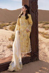 RANG RASIYA-3PC LAWN LASERCUTWORK EMBROIDERED SHIRT WITH KHAADI NET EMBROIDERED DUPATTA AND TROUSER -ADR-4769