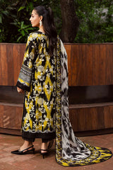 NUREH-3PC KHADDAR PRINTED SHIRT WITH KHADDAR PRINTED DUPATTA AND PRINTED TROUSER-ADR-2654