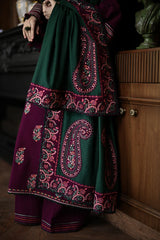 BATIK-3PC DHANAK EMBROIDERED SHIRT WITH DHANAK EMBROIDERED SHAWL AND TROUSER-ADR-4331