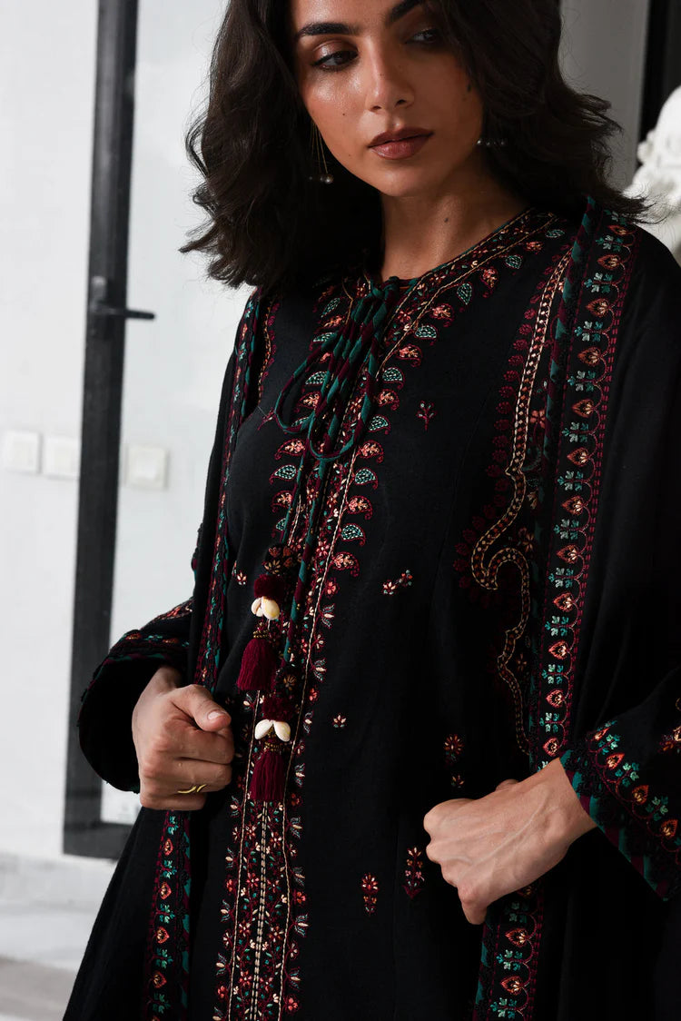 BATIK-3PC DHANAK EMBROIDERED SHIRT WITH DHANAK EMBROIDERED SHAWL AND TROUSER-ADR-4340