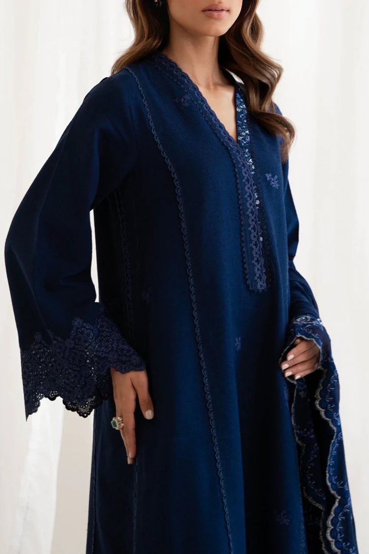 BATIK-3PC DHANAK EMBROIDERED SHIRT WITH DHANAK EMBROIDERED SHAWL AND TROUSER-ADR-4187