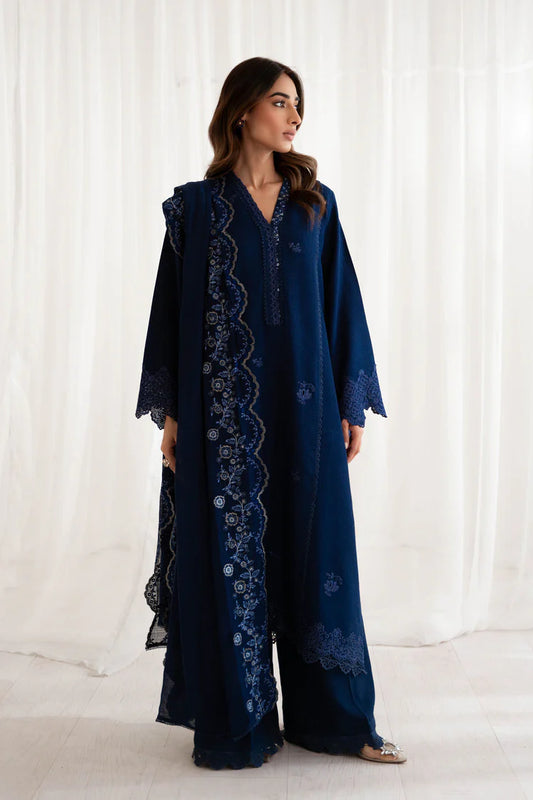 BATIK-3PC DHANAK EMBROIDERED SHIRT WITH DHANAK EMBROIDERED SHAWL AND TROUSER-ADR-4187