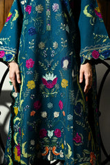 ZAIB-3PC DHANAK EMBROIDERED SHIRT WITH DHANAK EMBROIDERED SHAWL AND TROUSER-ADR-4370