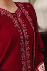 BATIK-3PC DHANAK EMBROIDERED SHIRT WITH DHANAK EMBROIDERED SHAWL AND EMB TROUSER -ADR-5036