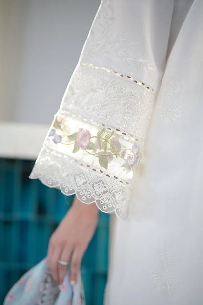 NATSHA KAMAL-3PC DHANAK EMBROIDERED SHIRT WITH WOOL PRINT SHAWL & TROUSER -ADR-4206