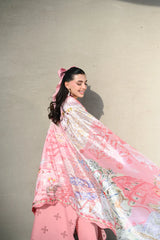 ZAIB-3PC LAWN CHIKAN EMBROIDERED SHIRT WITH CHIFFON PRINTED DUPATTA AND TROUSER-ADR-4880