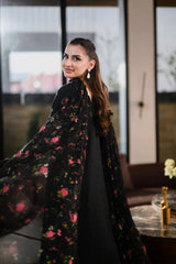 ZAIB-3PC LAWN CHIKANKARI EMBROIDERED SHIRT WITH MONARK PRINTED EMB DUPATTA AND TROUSER-ADR-4874