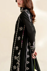 ZAIB-3PC LAWN EMBROIDERED SHIRT WITH KHADDI NET EMB DUPATTA AND TROUSER-ADR-4923