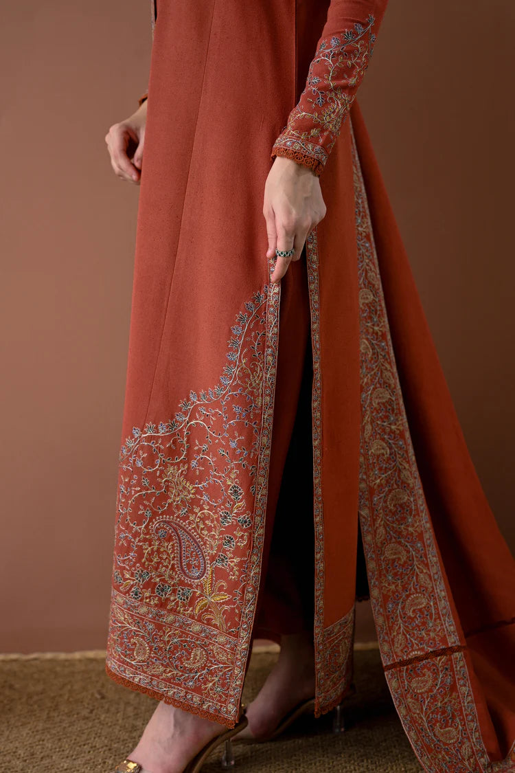 BATIK-3PC DHANAK EMBROIDERED SHIRT WITH DHANAK EMBROIDERED SHAWL AND TROUSER-ADR-4313
