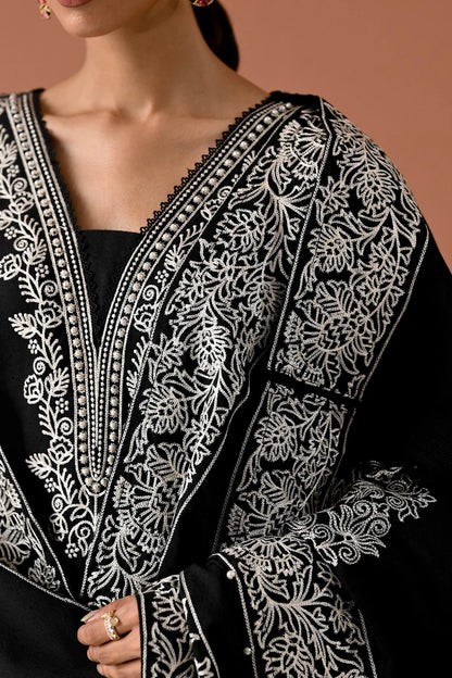 BATIK-3PC DHANAK EMBROIDERED SHIRT WITH DHANAK EMBROIDERED SHAWL & TROUSER-ADR-4177