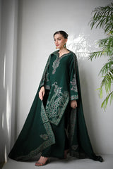 BATIK-3PC DHANAK EMBROIDERED SHIRT WITH DHANAK EMB SHAWL AND TROUSER-ADR-4190