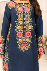 MIRANA-3PC LAWN EMBROIDERED SHIRT WITH CHIFFON TYE & DYE DUPATTA & TROUSER-ADR-4645
