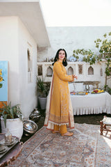 FLORENT-3PC DHANAK EMBROIDERED SHIRT WITH DHANAK EMBROIDERED SHAWL AND TROUSER ADR-4150