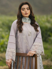 IZEL-3PC LAWN EMBROIDERED SHIRT WITH CHIFFON PRINTED DUPATTA AND TROUSER-ADR-4562