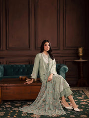 BATIK-3PC DHANAK EMBROIDERED SHIRT WITH COUTRAI PRINTED SHAWL AND TROUSER-ADR-5191