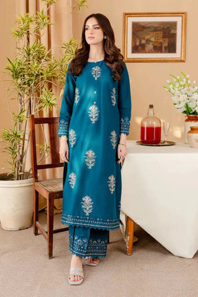 BATIK-2PC DHANAK EMBROIDRED SHIRT WITH AND EMBROIDRED TROUSER-ADR-3283