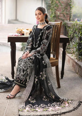 ASIM JOFA-3PC DHANAK EMBROIDERED SHIRT WITH DHANAK EMBROIDERED SHAWL AND TROUSER -ADR-4426