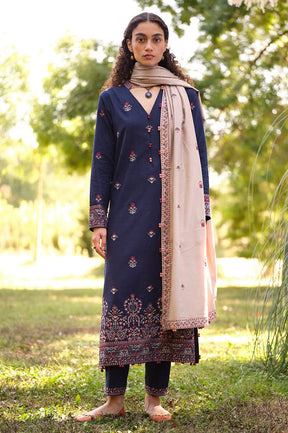 MARIA B- 3PC DHANAK EMBROIDERED SHIRT WITH DHANAK EMBROIDERED SHAWL -ADR-3115