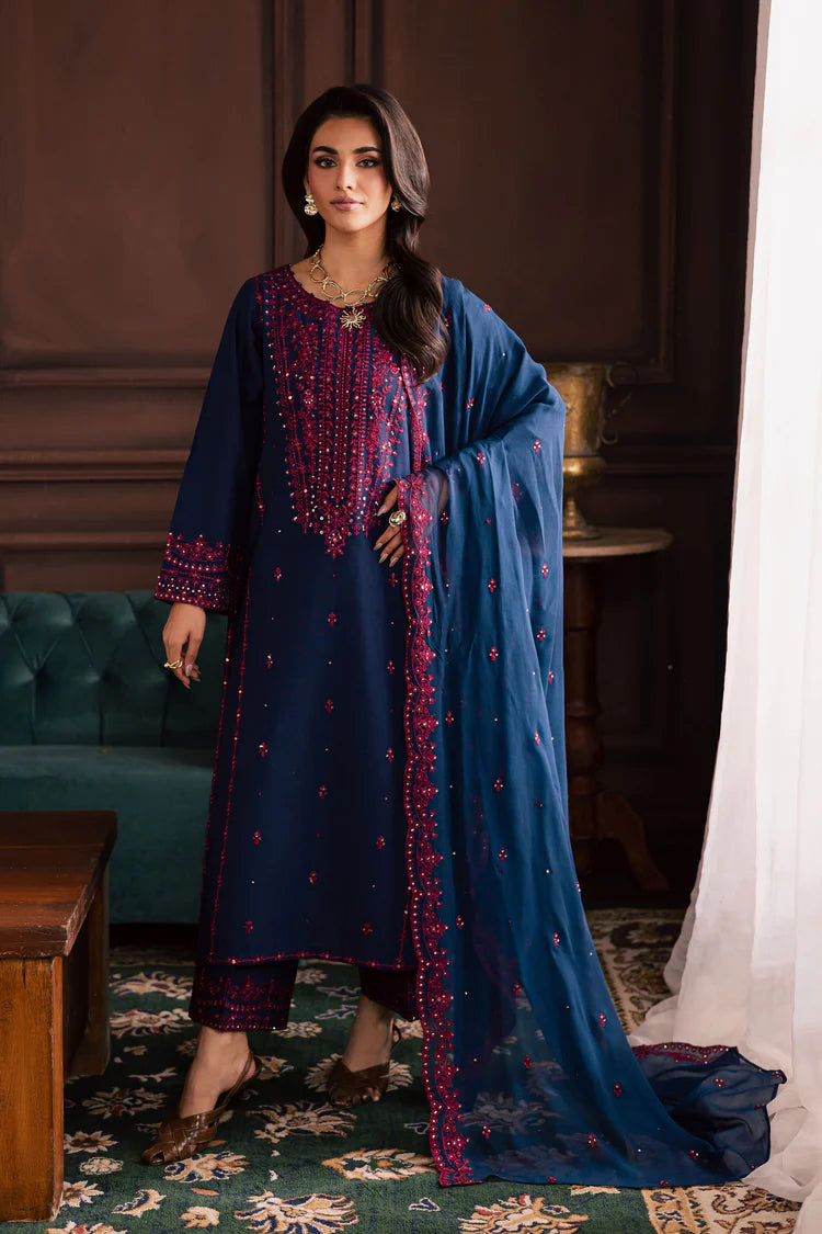 BATIK-3PC LAWN SEQUIN EMBROIDERED SHIRT WITH CHIFFON EMBROIDERED DUPATTA AND TROUSER-ADR-4878