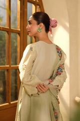 CRIMSON-3PC LAWN EMBROIDERED SHIRT WITH KHAADI NET EMBROIDERED DUPATTA AND TROUSER-ADR-4634