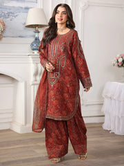 MOHAGNI-3PC LAWN PRINTED EMBROIDERED SHIRT WITH SILK PRINTED DUPATTA AND PRINTED EMB TROUSER-007MOHAGNI-3PC LAWN PRINTED EMBROIDERED SHIRT WITH SILK PRINTED DUPATTA AND PRINTED EMB TROUSER-ADR-007