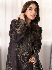 MOHAGNI-3PC LAWN PRINTED EMBROIDERED SHIRT WITH ORGANZA EMBROIDERED DUPATTA AND PRINT TROUSER-ADR-009