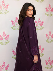 MAHNUR-3PC LAWN SEQUENCE EMBROIDERED SHIRT WITH KHADDI NET EMBROIDERED DUPATTA AND TROUSER-ADR-4692