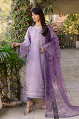 BATIK-3PC LAWN EMBROIDERED SHIRT WITH ORGANZA EMBROIDERED DUPATTA AND TROUSER-ADR-4830