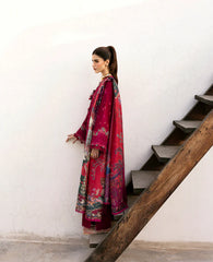 REPUBLIC-3PC DHANAK EMBROIDERED SHIRT WITH COURTRAI PRINTED SHAWL & DHANAK TOUSER-ADR-4278
