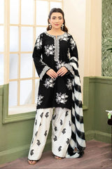 ZARA SHAHJAHAN-3PC LAWN EMBROIDERED SHIRT WITH CHIFFON PRINTED DUPATTA AND EMB TROUSER-ADR-4876