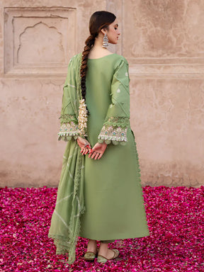MAHNUR - 3PC LAWN EMBROIDERED SHIRT WITH CHIFFON EMBROIDERED DUPATTA AND TROUSER-ADR-3778