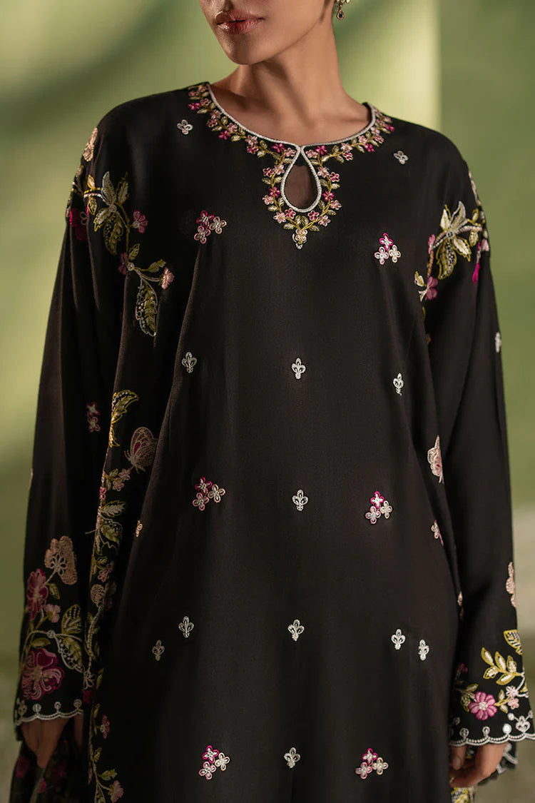 CROSS STITCH-3PC DHANAK EMBROIDERED SHIRT WITH COURTRAI PRINTED SHAWL AND TROUSER-ADR-4276