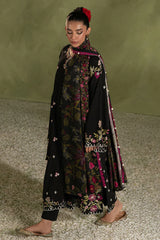 CROSS STITCH-3PC DHANAK EMBROIDERED SHIRT WITH COURTRAI PRINTED SHAWL AND TROUSER-ADR-4276