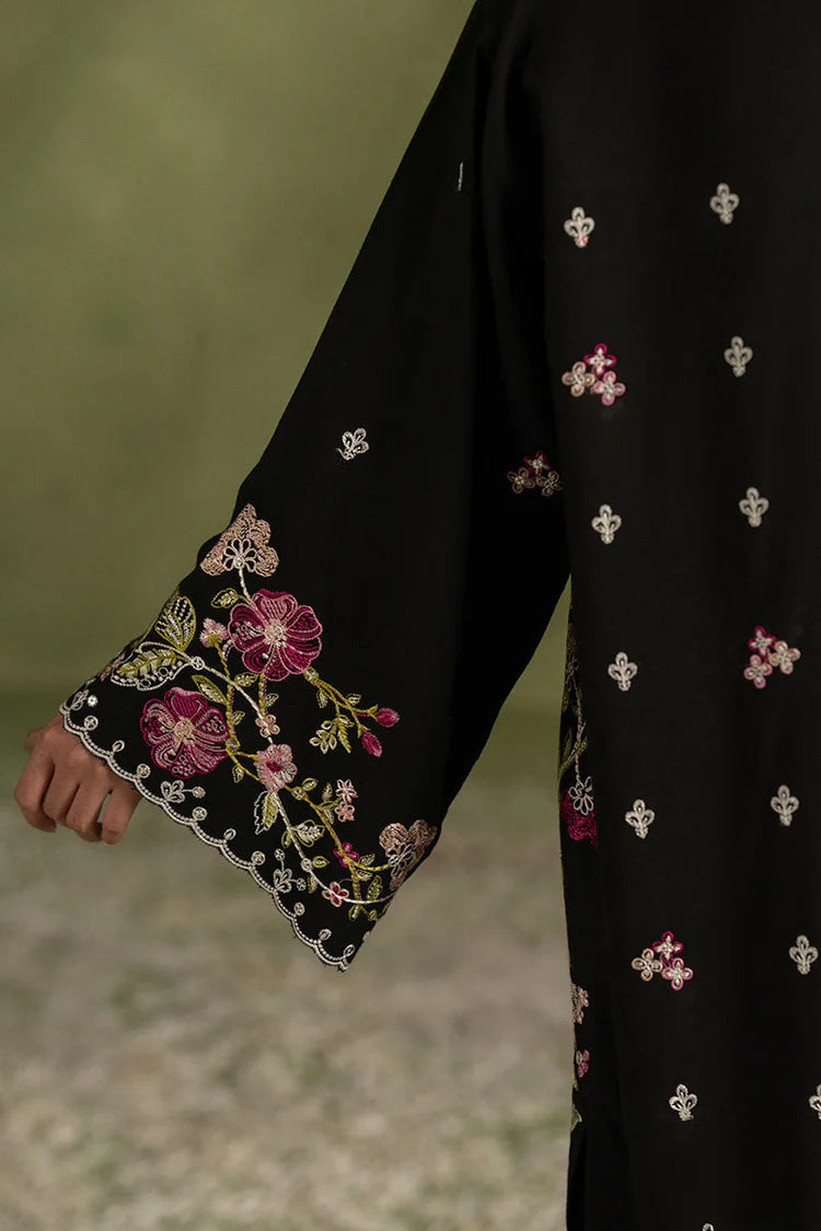 CROSS STITCH-3PC DHANAK EMBROIDERED SHIRT WITH COURTRAI PRINTED SHAWL AND TROUSER-ADR-4276