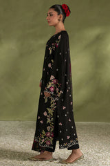 CROSS STITCH-3PC DHANAK EMBROIDERED SHIRT WITH COURTRAI PRINTED SHAWL AND TROUSER-ADR-4276