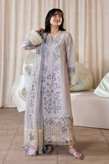 MARYAM HUSSAIN-3PC LAWN EMBROIDERED SHIRT WITH KHADDI NET EMB DUPATTA AND TROUSER-ADR-4913