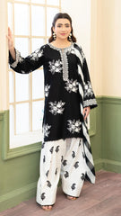 ZARA SHAHJAHAN-3PC LAWN EMBROIDERED SHIRT WITH CHIFFON PRINTED DUPATTA AND EMB TROUSER-ADR-4876
