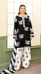 ZARA SHAHJAHAN-3PC LAWN EMBROIDERED SHIRT WITH CHIFFON PRINTED DUPATTA AND EMB TROUSER-ADR-4876
