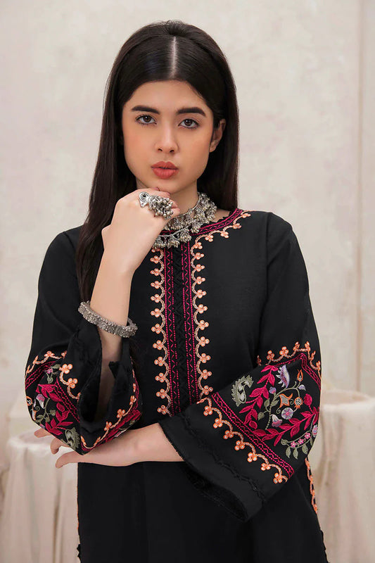 MUSHQ-2PC DHANAK EMBROIDERED SHIRT & EMBROIDERED TROUSER-ADR-112