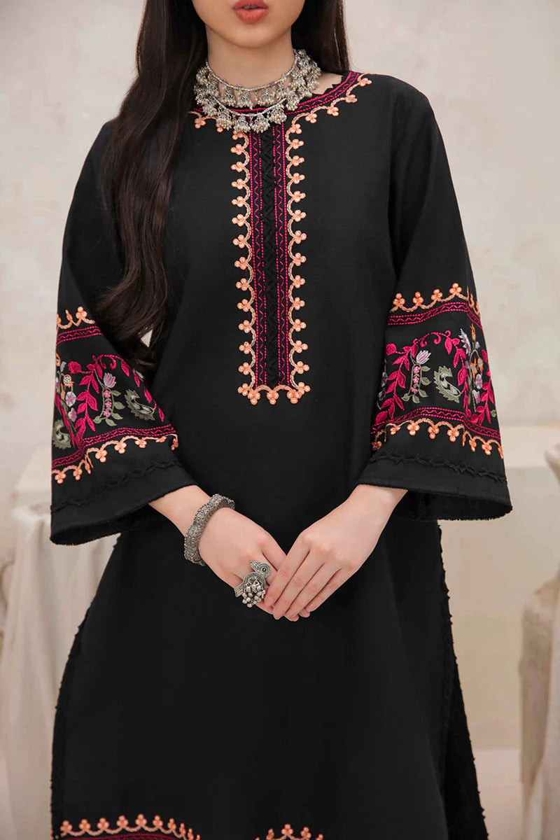 MUSHQ-2PC DHANAK EMBROIDERED SHIRT & EMBROIDERED TROUSER-ADR-112