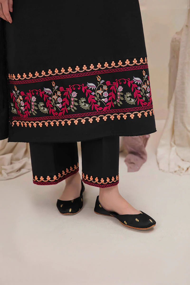 MUSHQ-2PC DHANAK EMBROIDERED SHIRT & EMBROIDERED TROUSER-ADR-112
