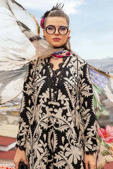 MARIA.B-3PC KHADDAR PRINTED EMB SHIRT WITH KHADDAR PRINTED DUPATTA AND PRINTED TROUSER-ADR-2629