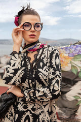MARIA.B-3PC KHADDAR PRINTED EMB SHIRT WITH KHADDAR PRINTED DUPATTA AND PRINTED TROUSER-ADR-2629