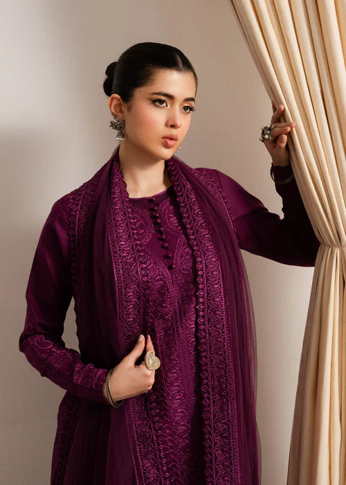 MARYAM & MARIA-3PC LAWN EMBROIDERED SHIRT WITH ORGANZA EMBROIDERED DUPATTA & TROUSER-ADR-3791