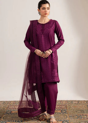 MARYAM & MARIA-3PC LAWN EMBROIDERED SHIRT WITH ORGANZA EMBROIDERED DUPATTA & TROUSER-ADR-3791