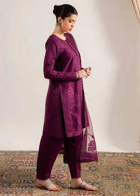 MARYAM & MARIA-3PC LAWN EMBROIDERED SHIRT WITH ORGANZA EMBROIDERED DUPATTA & TROUSER-ADR-3791