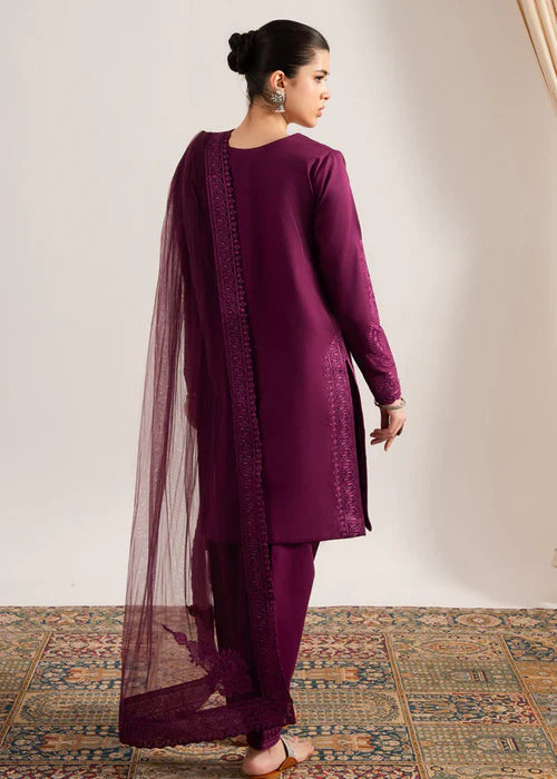 MARYAM & MARIA-3PC LAWN EMBROIDERED SHIRT WITH ORGANZA EMBROIDERED DUPATTA & TROUSER-ADR-3791
